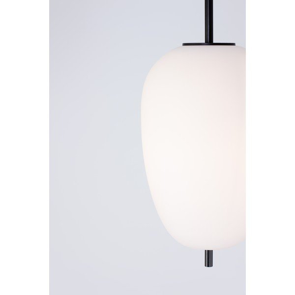 Bílé/černé skleněné závěsné svítidlo ø 27 cm Lato – Nova Luce-image-1