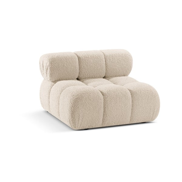 Béžový modul pohovky z textilie bouclé (středový díl) Bellis – Micadoni Home-image-3
