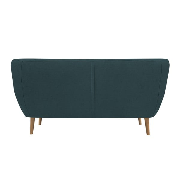 Tmavě modrá dvoumístná pohovka se světlými nohami Mazzini Sofas Sicile-image-1