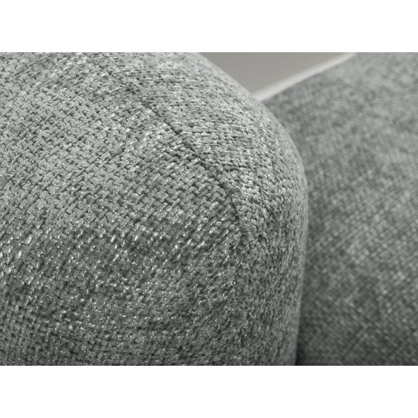 Šedá žinylková rozkládací/s úložným prostorem rohová pohovka (pravý roh/s lenoškou) Mele – Makamii-image-4