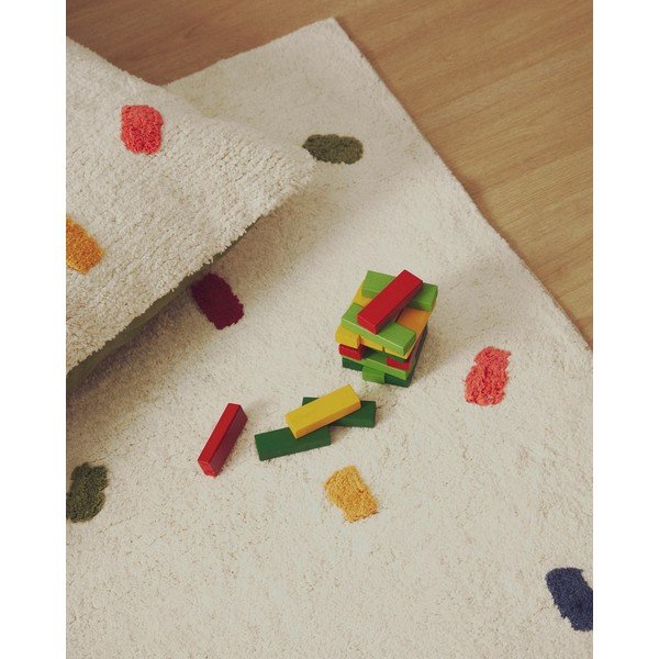 Krémový bavlněný dětský koberec 150x200 cm Epifania – Kave Home-image-1