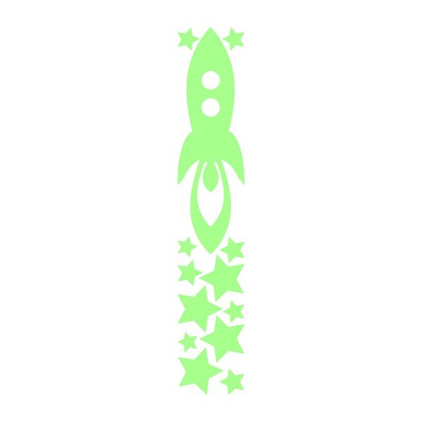 Svítící samolepka Ambiance Rocket And Stars-image-2