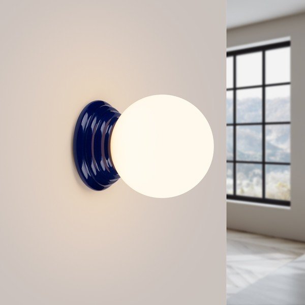 Modré keramické nástěnné svítidlo ø 12 cm Farsa – Sollux-image-4