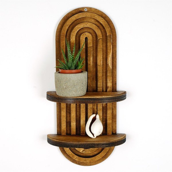 Hnědá patrová police 40 cm Raf – Kalune Design-image-4