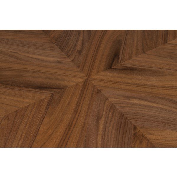 Kulatý jídelní stůl s deskou v dekoru ořechového dřeva ø 120 cm Clover – Dutchbone-image-1