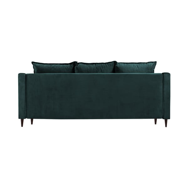 Modrozelená sametová rozkládací pohovka s úložným prostorem Mazzini Sofas Freesia, 215 cm-image-3