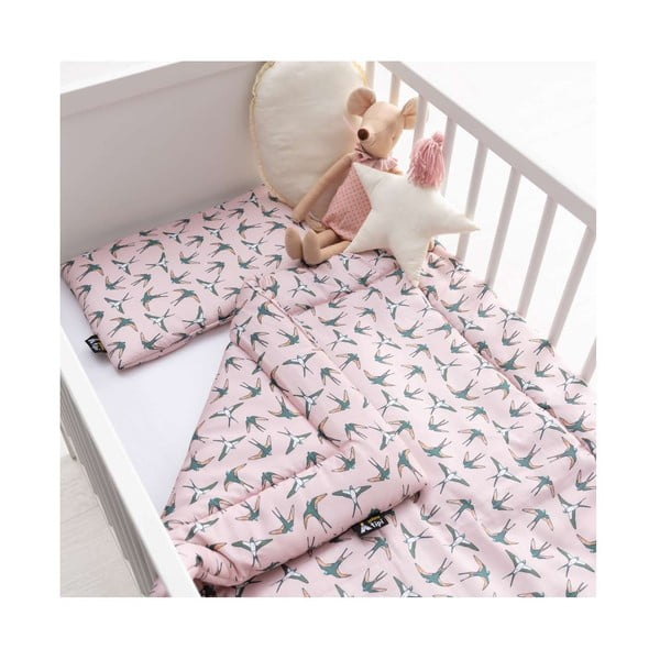 Růžová souprava do postýlky Sweet Dreams - Yellow Tipi-image-3