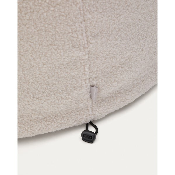 Krémový taburet z textilie bouclé Kaeli – Kave Home-image-3