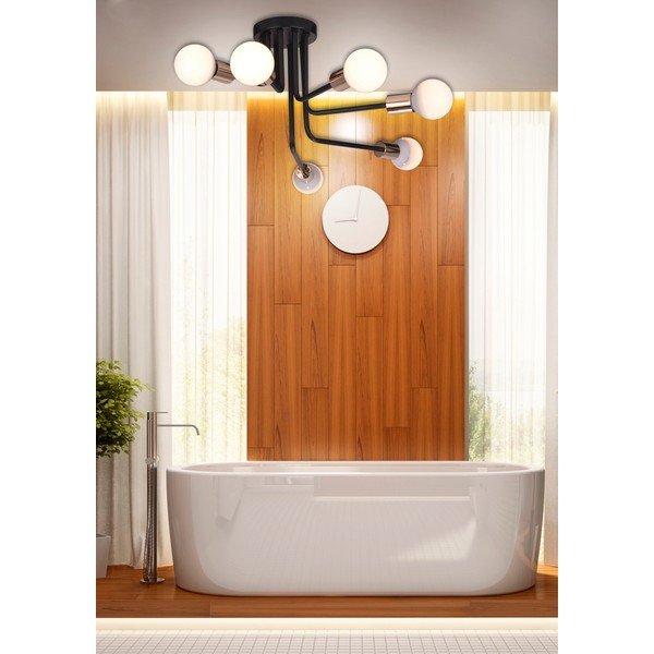 Stropní svítidlo v černo-měděné barvě 27x27 cm Spill – Candellux Lighting-image-1