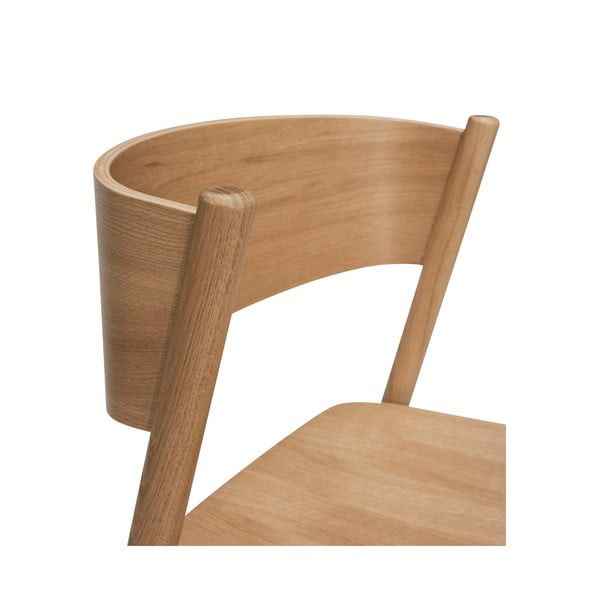 Barová židle v dekoru dubu v přírodní barvě (výška sedáku 75 cm) Oblique – Hübsch-image-4