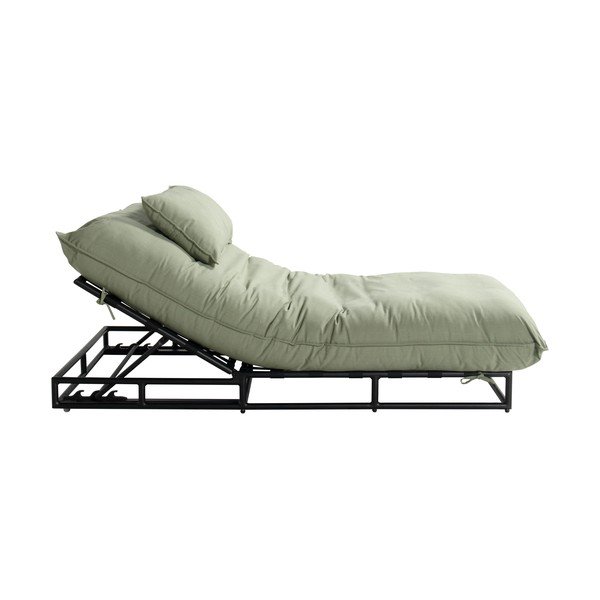 Zelené kovovo-polstrované zahradní lehátko Emma – Hartman-image-3