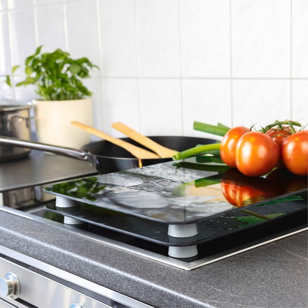 Sada 2 skleněných krytů na sporák Wenko Mojitos, 52 x 30 cm-image-1