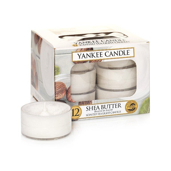 Sada 12 vonných svíček Yankee Candle Shea Butter, doba hoření 4 h