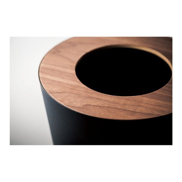 Černý odpadkový koš YAMAZAKI Rin Round-image-2