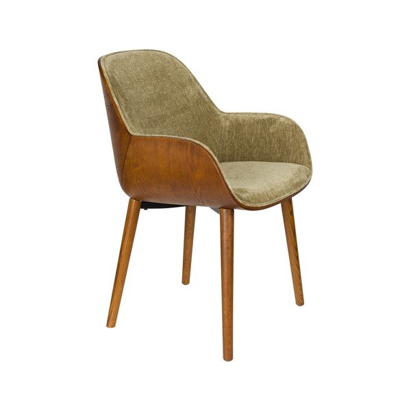 Zelené čalouněné jídelní křeslo s područkami Taylor – Dutchbone