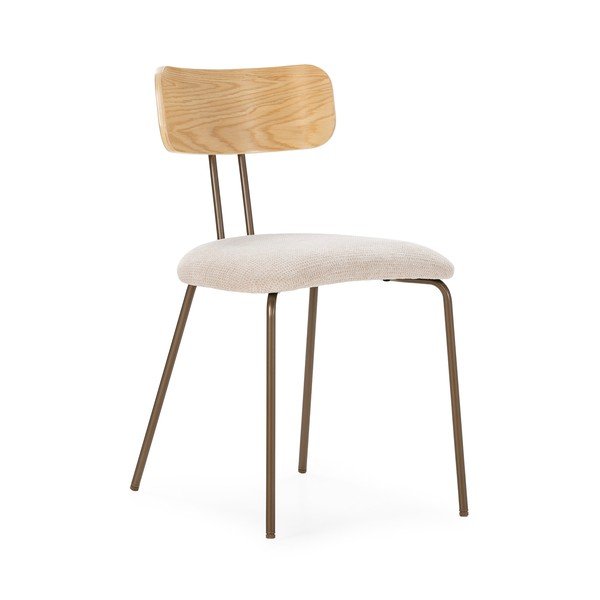 Béžová/v přírodní barvě čalouněná jídelní židle Olimpia – MOME