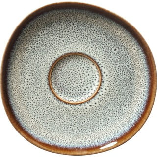 Šedo-hnědý kameninový podšálek Villeroy & Boch Like Lave, 15,5 x 15 cm