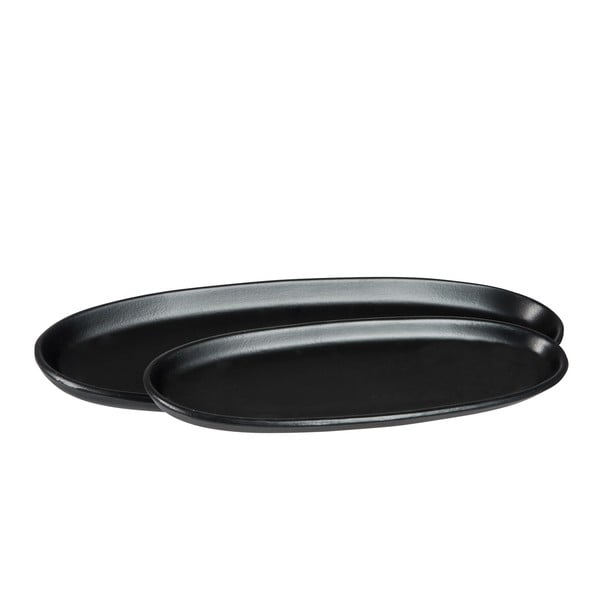 Sada 2 podnosů Plate Black, 52 cm