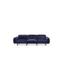 Tmavě modrá sametová pohovka EMKO Bean