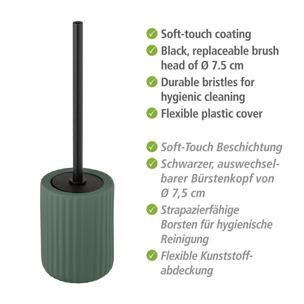 Zelený keramický toaletní kartáč Wenko Belluno-image-3