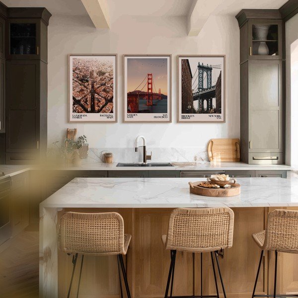 Tištěný obraz s rámem 50x70 cm Golden Gate – Styler-image-2