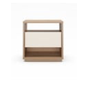 Noční stolek v dekoru dubu v krémovo-přírodní barvě Dennis – Marckeric