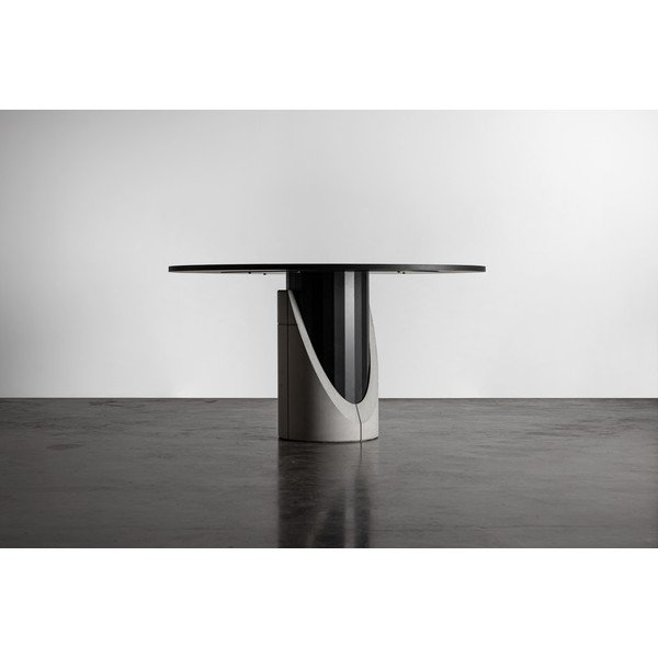 Kulatý jídelní stůl s deskou v dubovém dekoru 140x140 cm Sharp - Lyon Béton-image-4