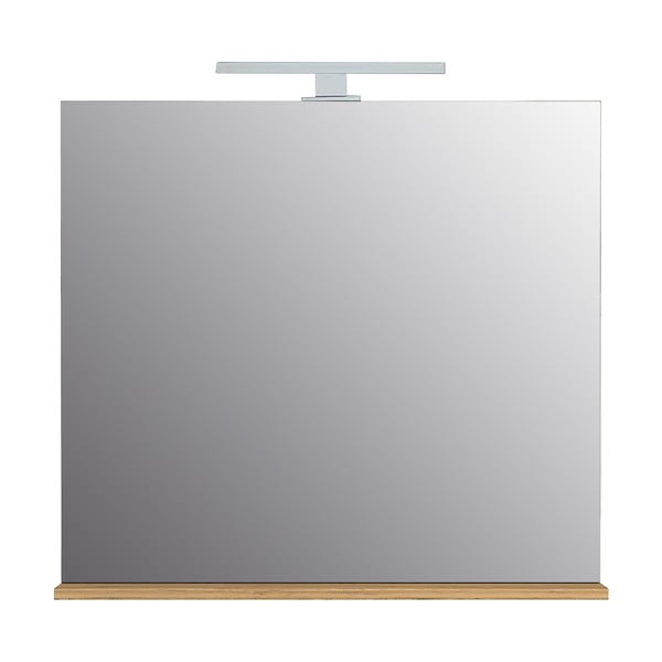 Nástěnné zrcadlo s osvětlením a s poličkou  76x75 cm Mauresa – Germania
