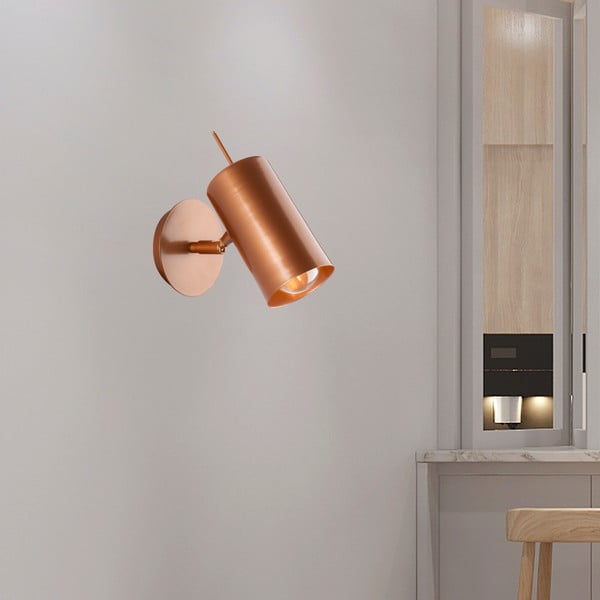 Nástěnné svítidlo v měděné barvě Squid Lighting Geo, výška 16 cm-image-3