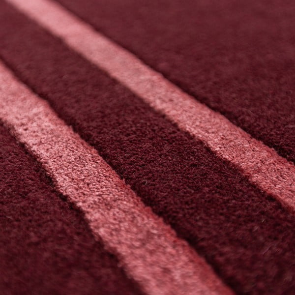 Vínový ručně tkaný vlněný koberec 160x230 cm Gatsby – Flair Rugs-image-4
