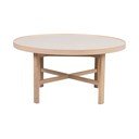 Kulatý konferenční stolek s keramickou deskou v přírodní barvě 90x90 cm Marsden – Rowico