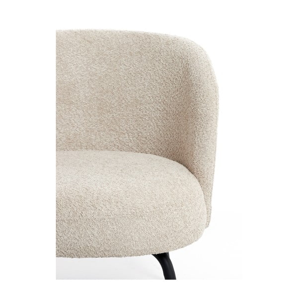 Krémové křeslo z textilie bouclé Dieyda – Light & Living-image-1
