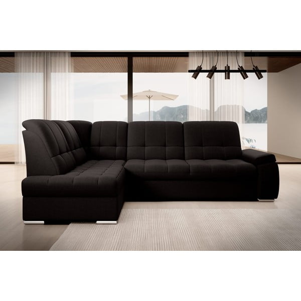 Hnědá rozkládací/s úložným prostorem rohová pohovka (levý roh/do L) Sado – ELTAP-image-3