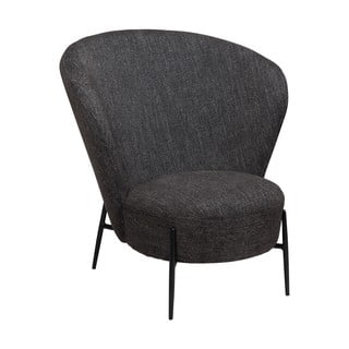 Antracitové křeslo z textilie bouclé Orbit – DAN-FORM Denmark