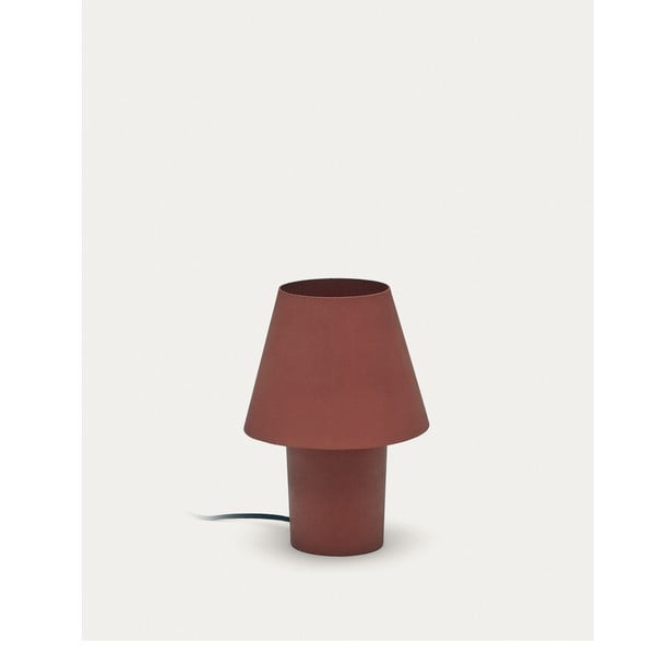 Stolní lampa v terakotové barvě s kovovým stínidlem (výška 30 cm) Canapost – Kave Home-image-4