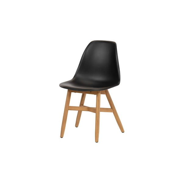 Dřevěno-plastová zahradní židle v černo-přírodní barvě Lotus – Exotan
