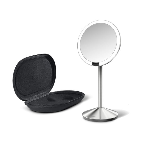 Kosmetické zvětšovací zrcadlo s osvětlením (10x) ø 12 cm Travel – simplehuman