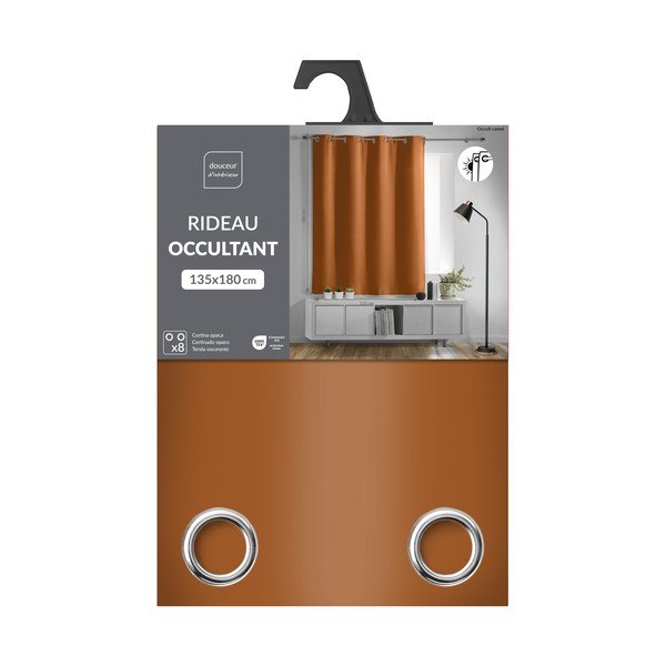 Zatemňovací závěs v terakotové barvě 135x180 cm Occult – douceur d'intérieur-image-2