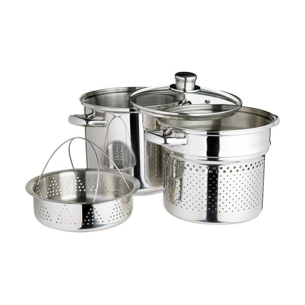 Hrnec na těstoviny s napařovačem a cedníkem Kitchen Craft Italian, 4 l