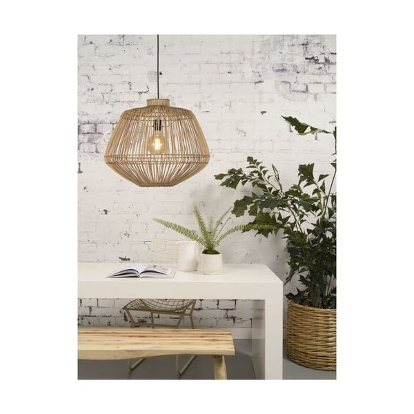 Hnědé závěsné svítidlo z ratanu Good&Mojo Madagascar, ⌀ 60 cm-image-3