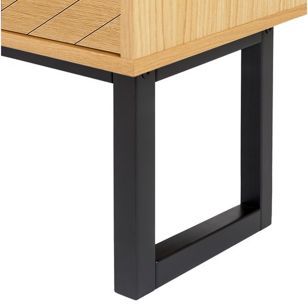 Komoda v dekoru dubového dřeva Woodman Camden Herringbone-image-4