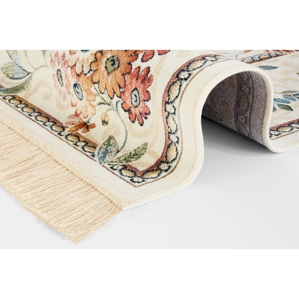 Krémový koberec z viskózy 160x230 cm Oriental Flowers – Nouristan-image-2