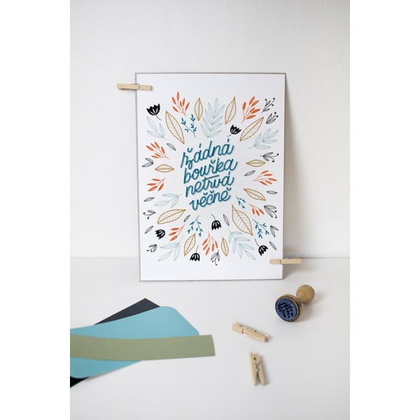 Print s motivem Žádná bouřka netrvá věčně Printintin, formát A4-image-1