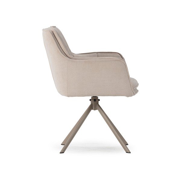 Béžová čalouněná jídelní křesla v sadě 2 ks Keiko – Marckeric-image-3