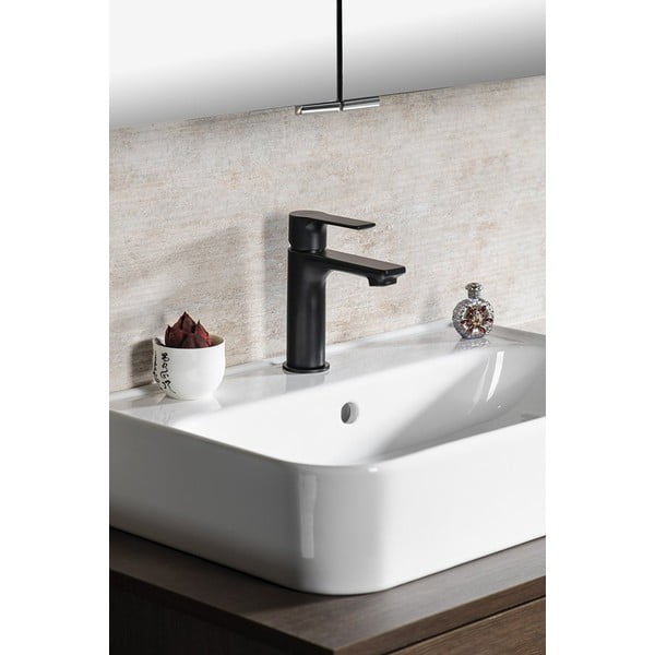 Matně černá stojánková umyvadlová baterie Pax – Sapho-image-2