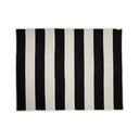 Černo-bílá deka s příměsí vlny 140x180 cm Bob Black Vanilla – Pappelina