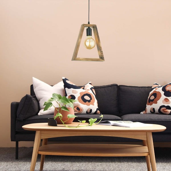 Závěsné svítidlo z habrového dřeva Geometrik Triangle-image-1