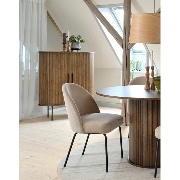 Hnědá skříňka v dekoru dubu s posuvnými dveřmi 100x118 cm Nola – Unique Furniture-image-1