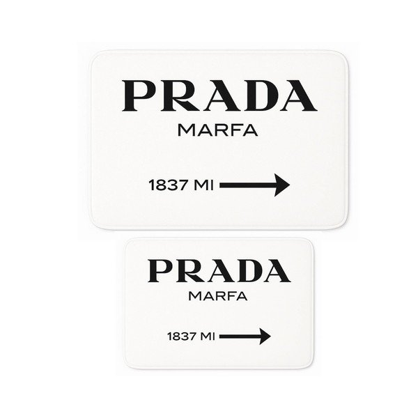 Bílé sametové koupelnové předložky v sadě 2 ks 60x100 cm Prada – Mila Home