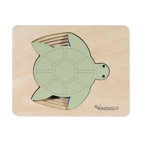 Dřevěné vkládací puzzle Turtle – Kindsgut